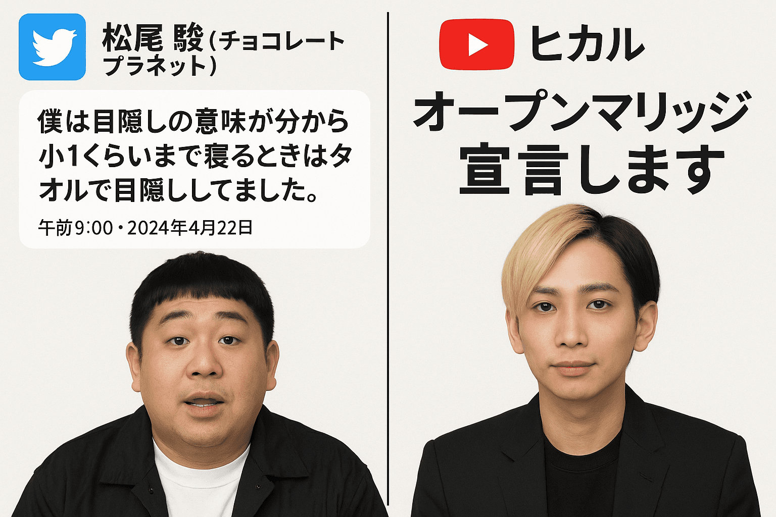 2025年9月の炎上を整理:チョコプラ松尾SNS発言とヒカルのオープンマリッジ